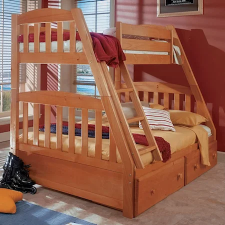 Twin Over Full Pine Mission Bunk Bed